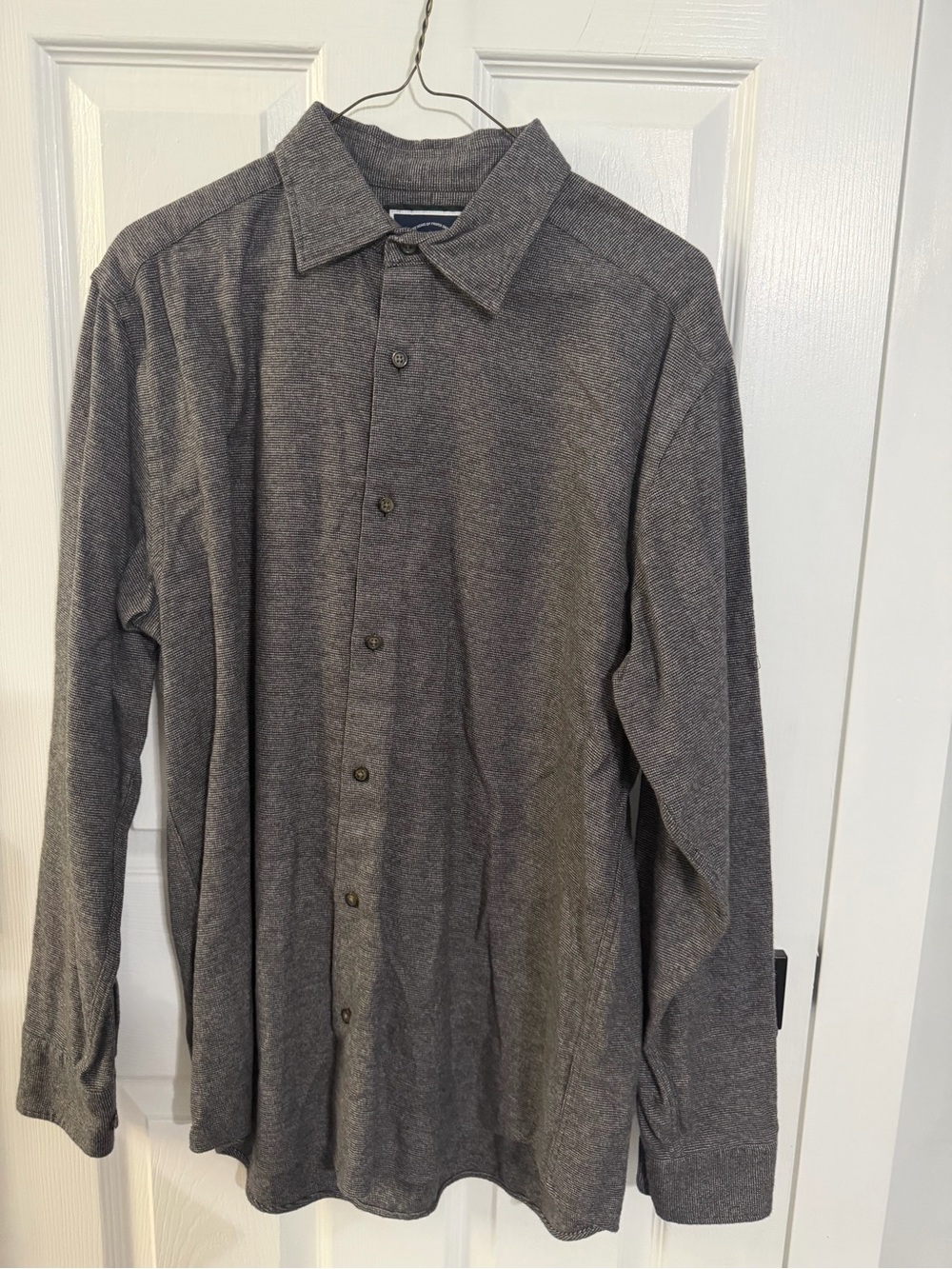 Charles Tyrwhitt Men's Heather Charcoal Button-Down Shirt